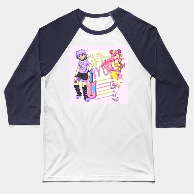 Hi Hi Puffy AmiYumi Baseball T-Shirt by Doutarina